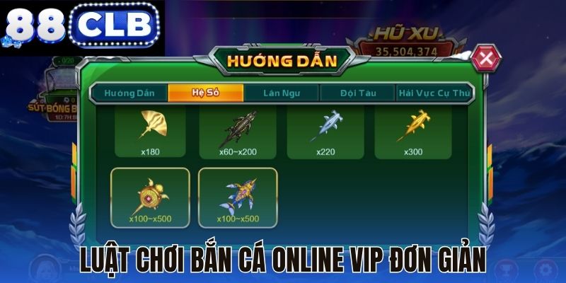 Luật chơi bắn cá online vip đơn giản