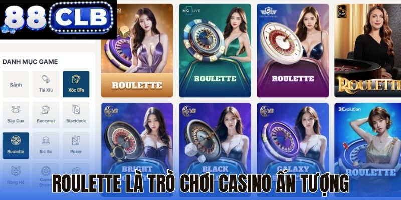 Roulette là trò chơi casino hấp dẫn